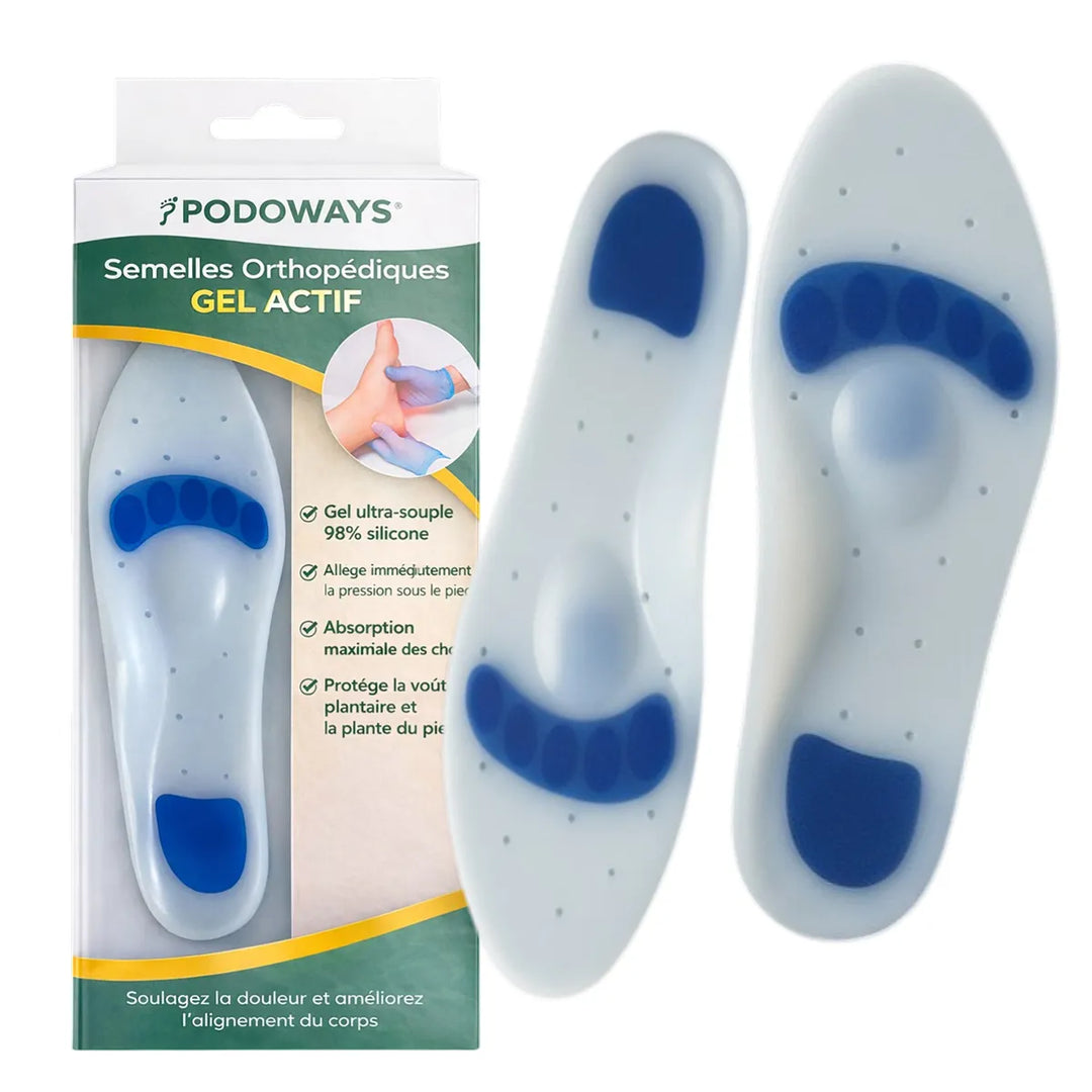 Semelles en gel soulagement et anti-engourdissement PODOWAYS