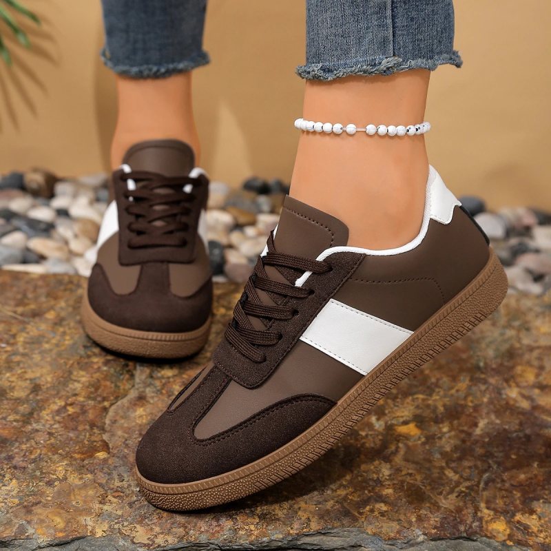 Sneakers femme marron – design rétro & intemporel Podoways