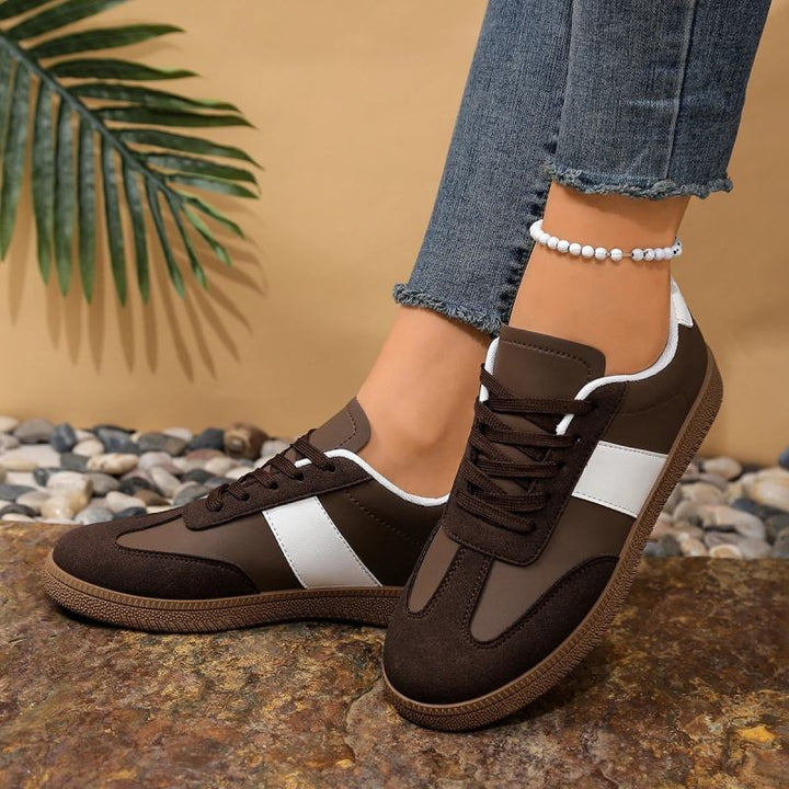Sneakers femme marron – design rétro & intemporel Podoways