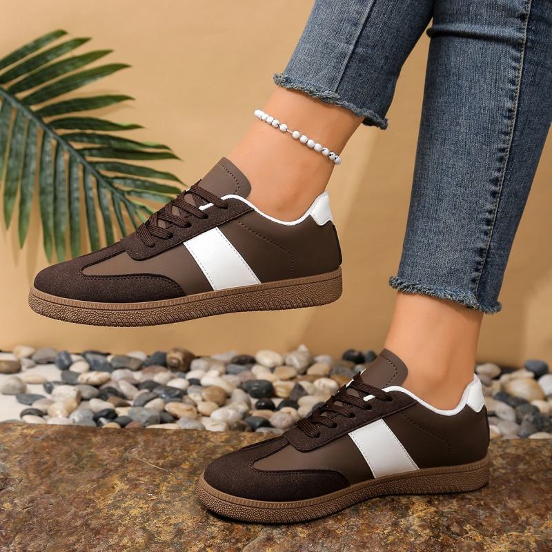 Sneakers femme marron – design rétro & intemporel Podoways
