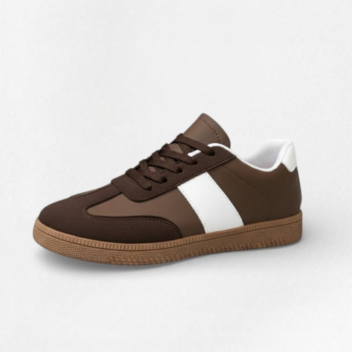 Sneakers femme marron – design rétro & intemporel Podoways 36 Sienna