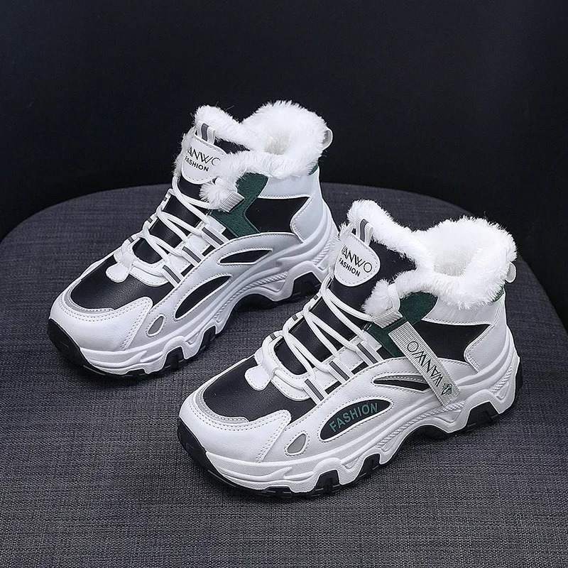 Sneakers montantes fourrées femme Podoways