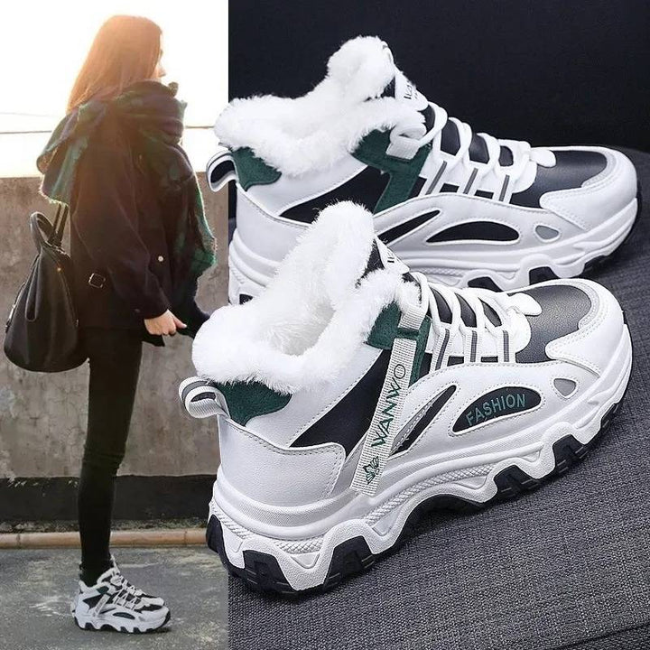 Sneakers montantes fourrées femme Podoways