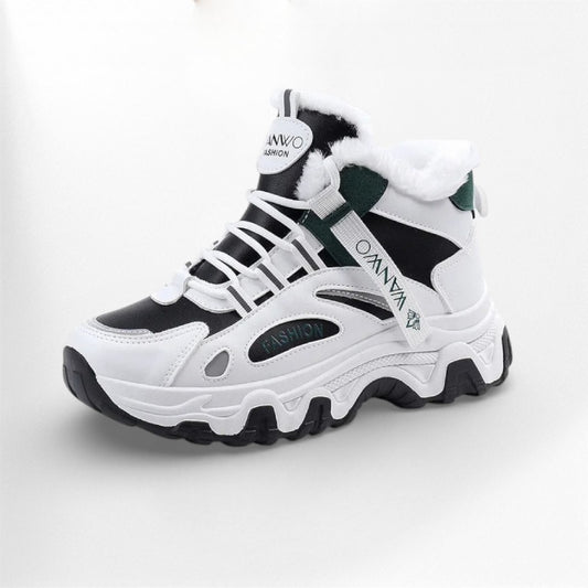 Sneakers montantes fourrées femme Podoways 35 Black