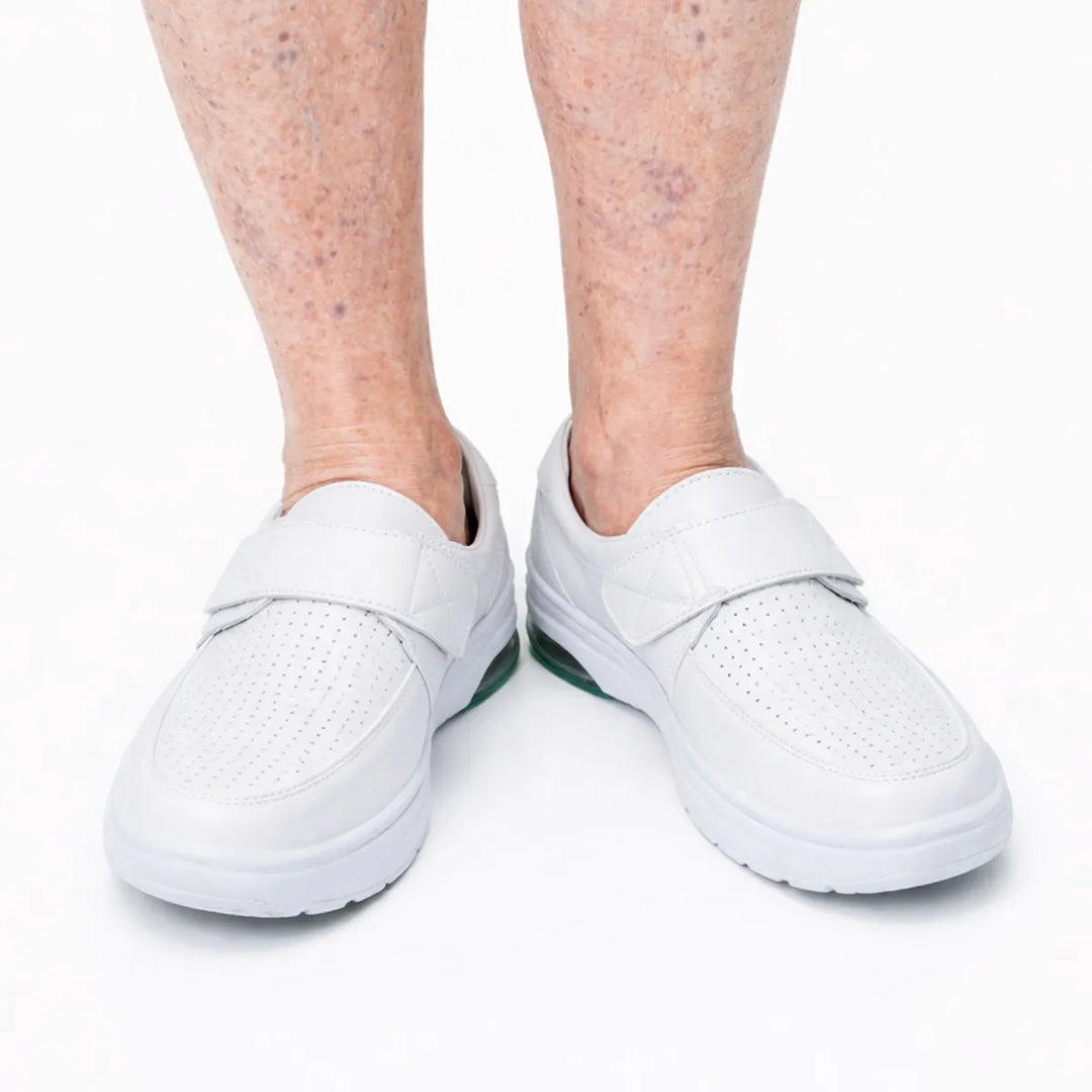 Basket large à scratch pour femmes Chaussures Orthopédiques Podoways 36 Blanc