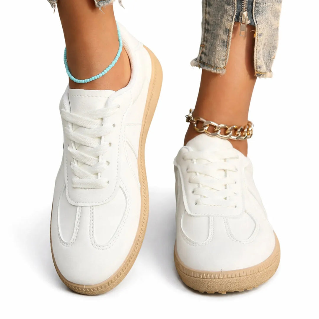 Baskets blanches orthopédiques en cuir Podoways